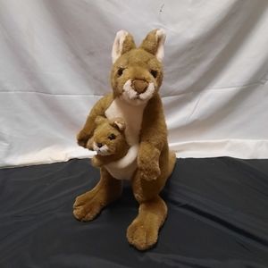 FAO SCHWARZ Mom Kangaroo and baby Joey 18" plush